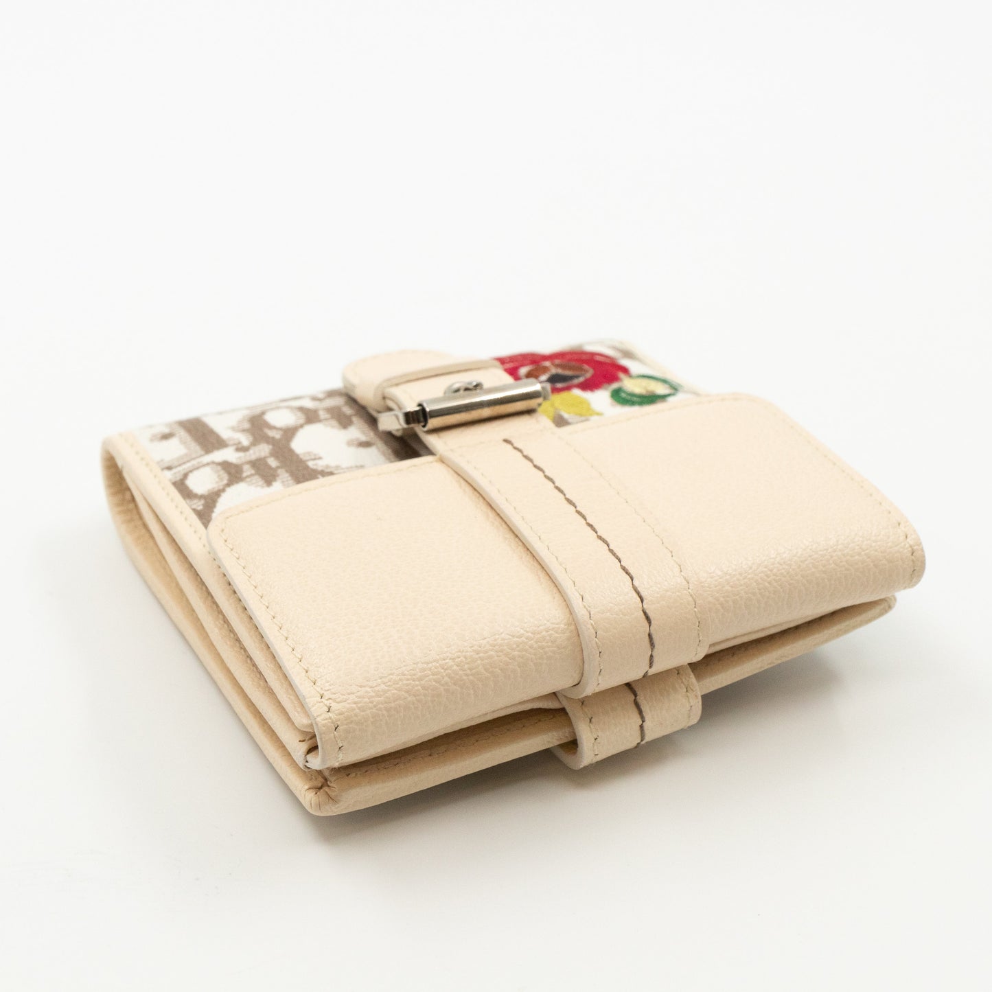 Wallet Embroidered Flowers Beige Monogram