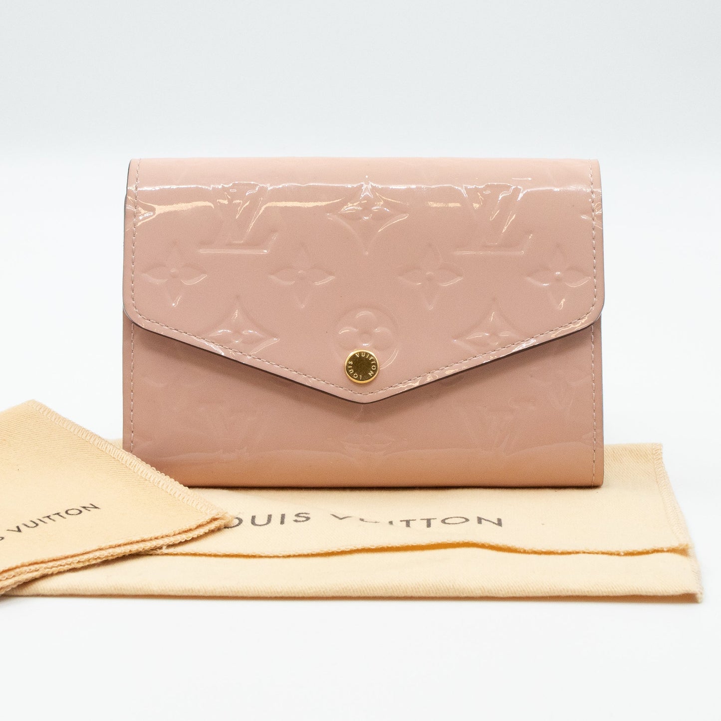 Sarah Compact Wallet Vernis Rose Ballerine