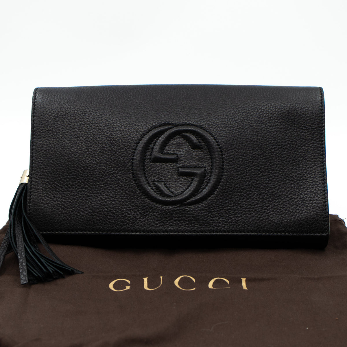 Soho Clutch Black Leather