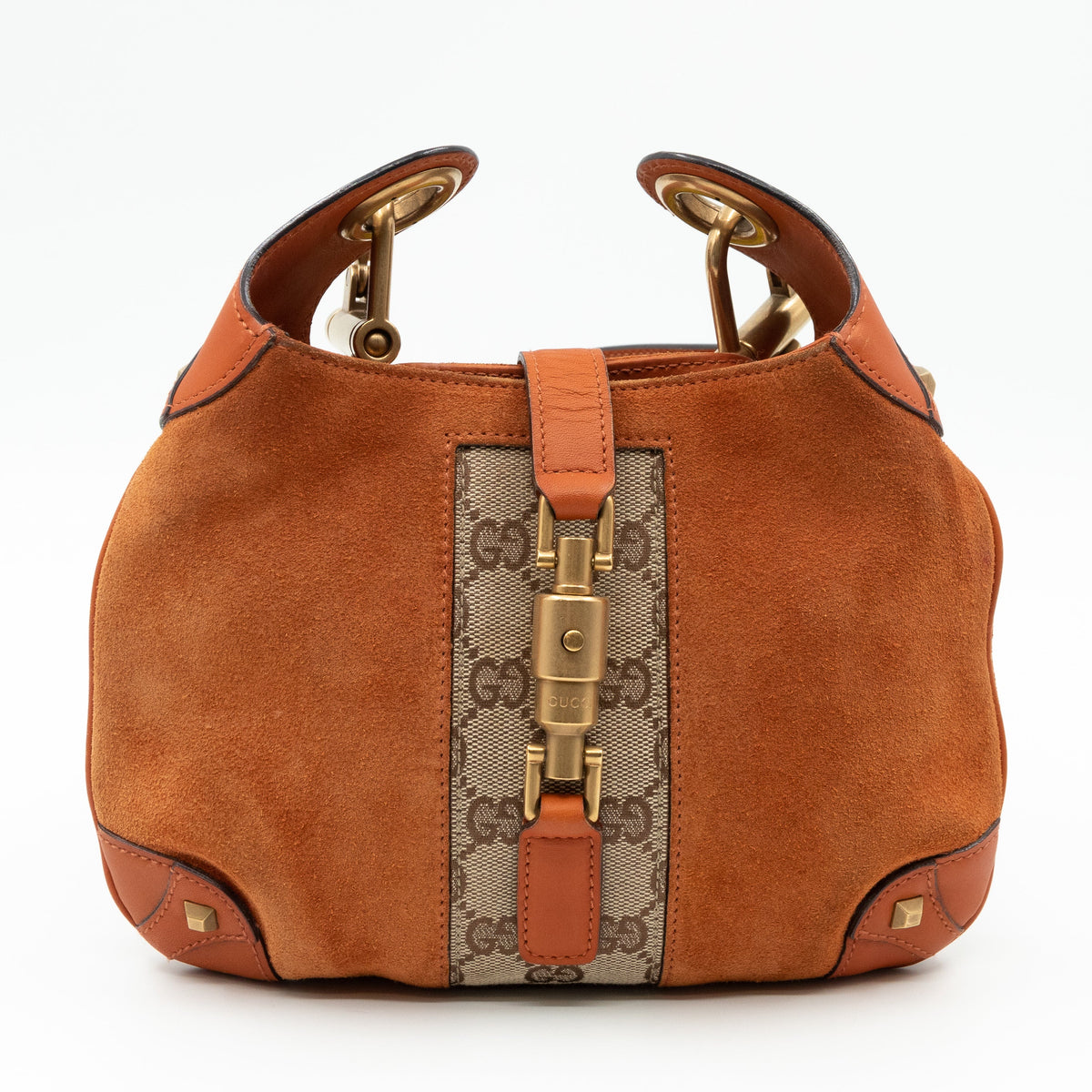 Small Jackie Orange Suede