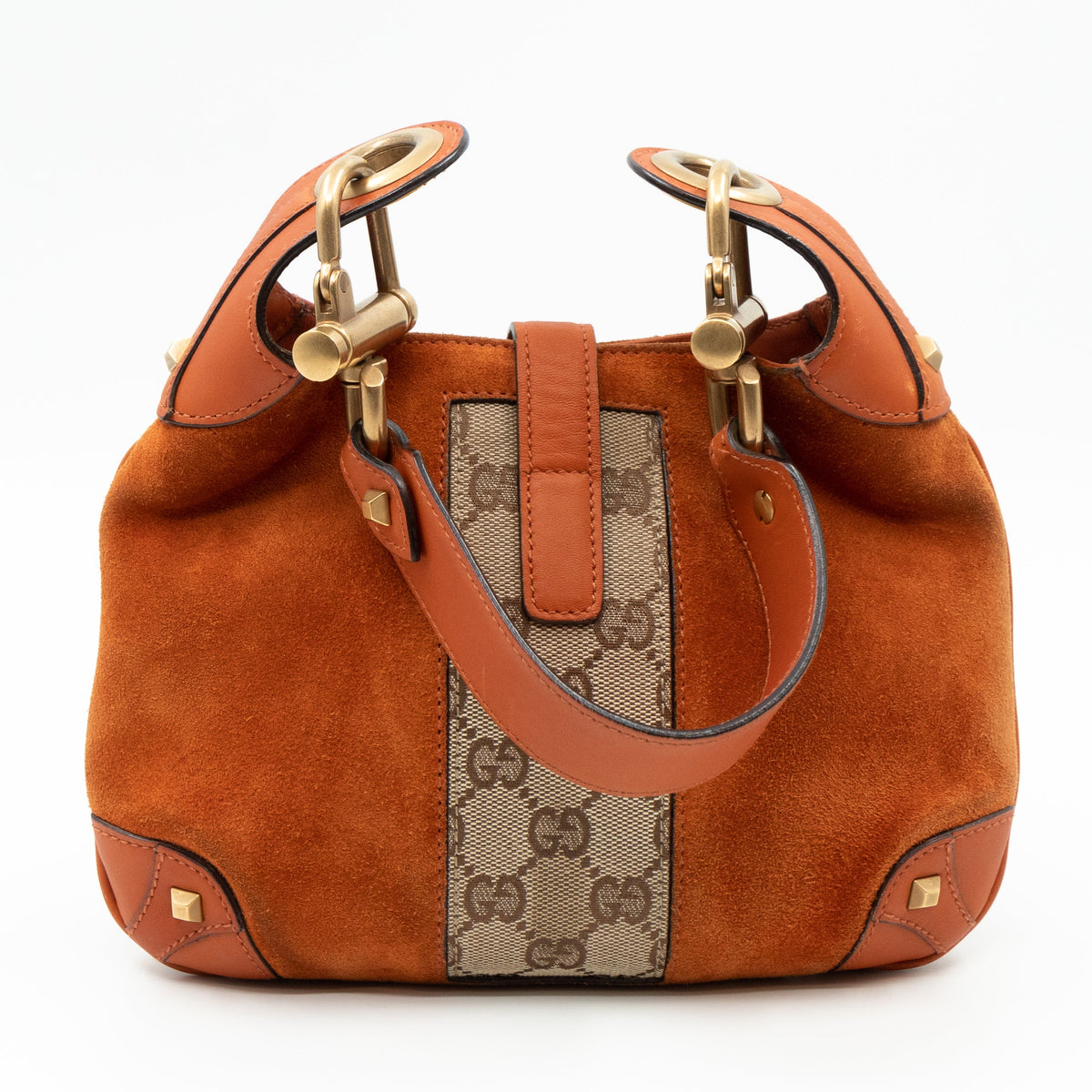Small Jackie Orange Suede