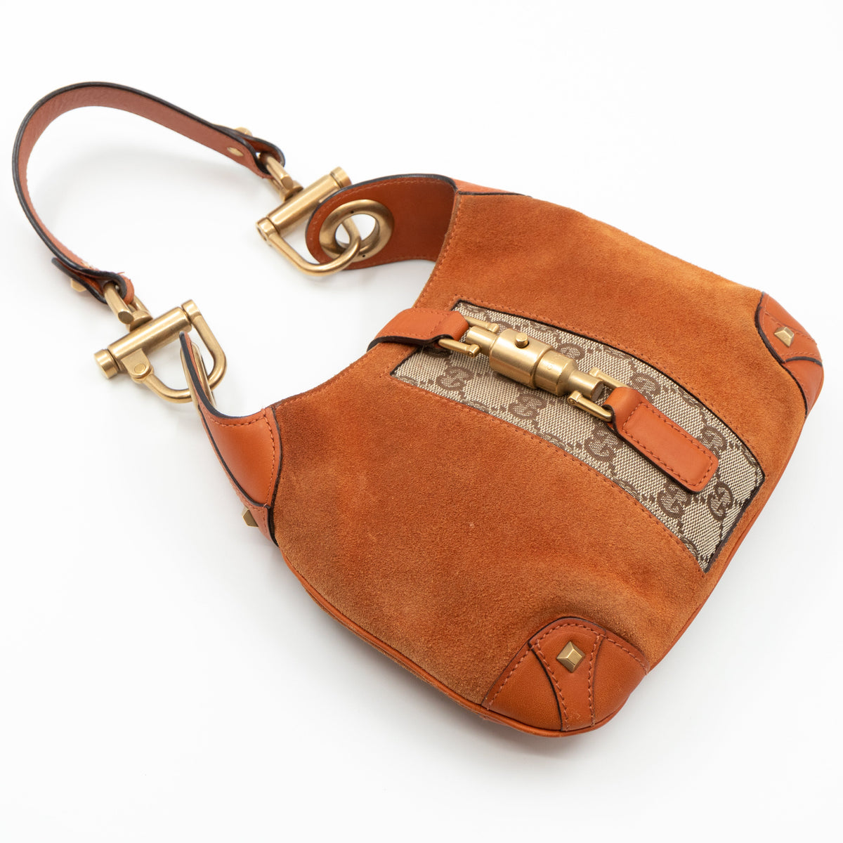 Small Jackie Orange Suede