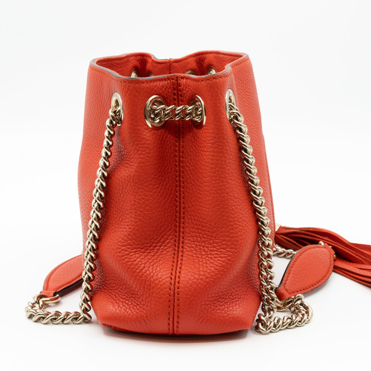 Mini Soho Chain Orange Leather