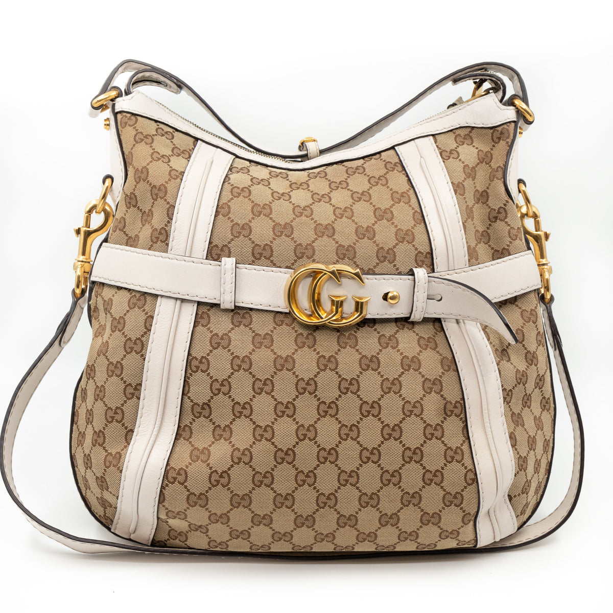 GG Running Hobo Bag White