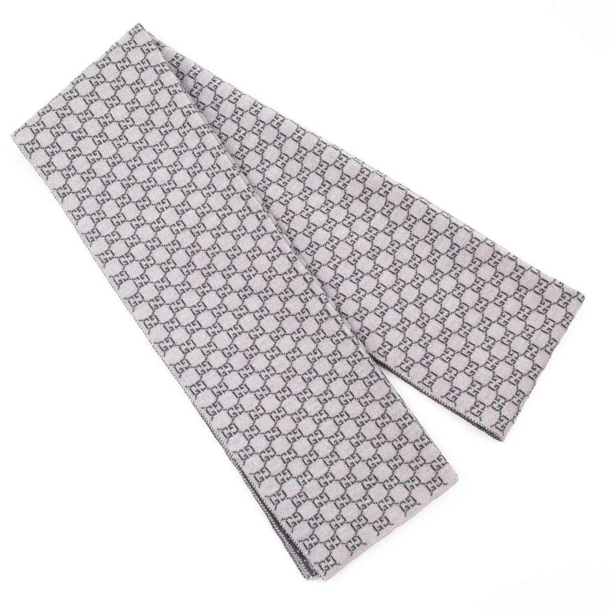 GG Wool Scarf Light & Dark Grey