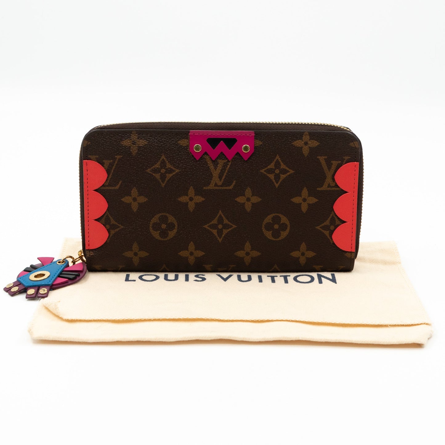 Zippy Wallet Flamingo Monogram Totem