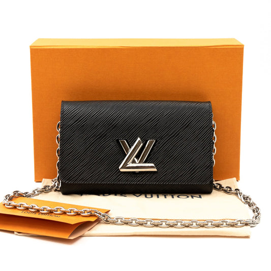 Twist Chain Wallet Epi Leather Black