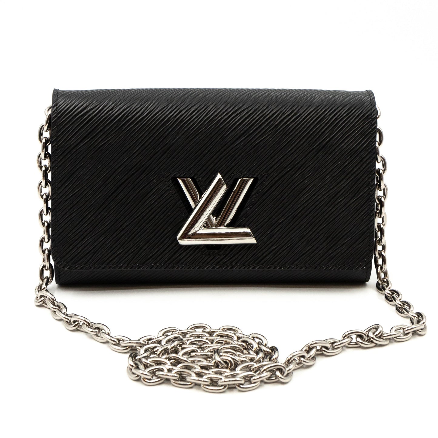 Twist Chain Wallet Epi Leather Black