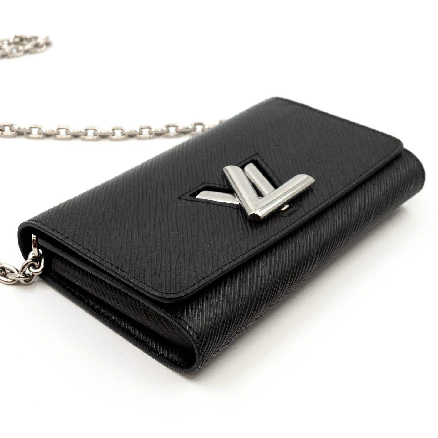 Twist Chain Wallet Epi Leather Black