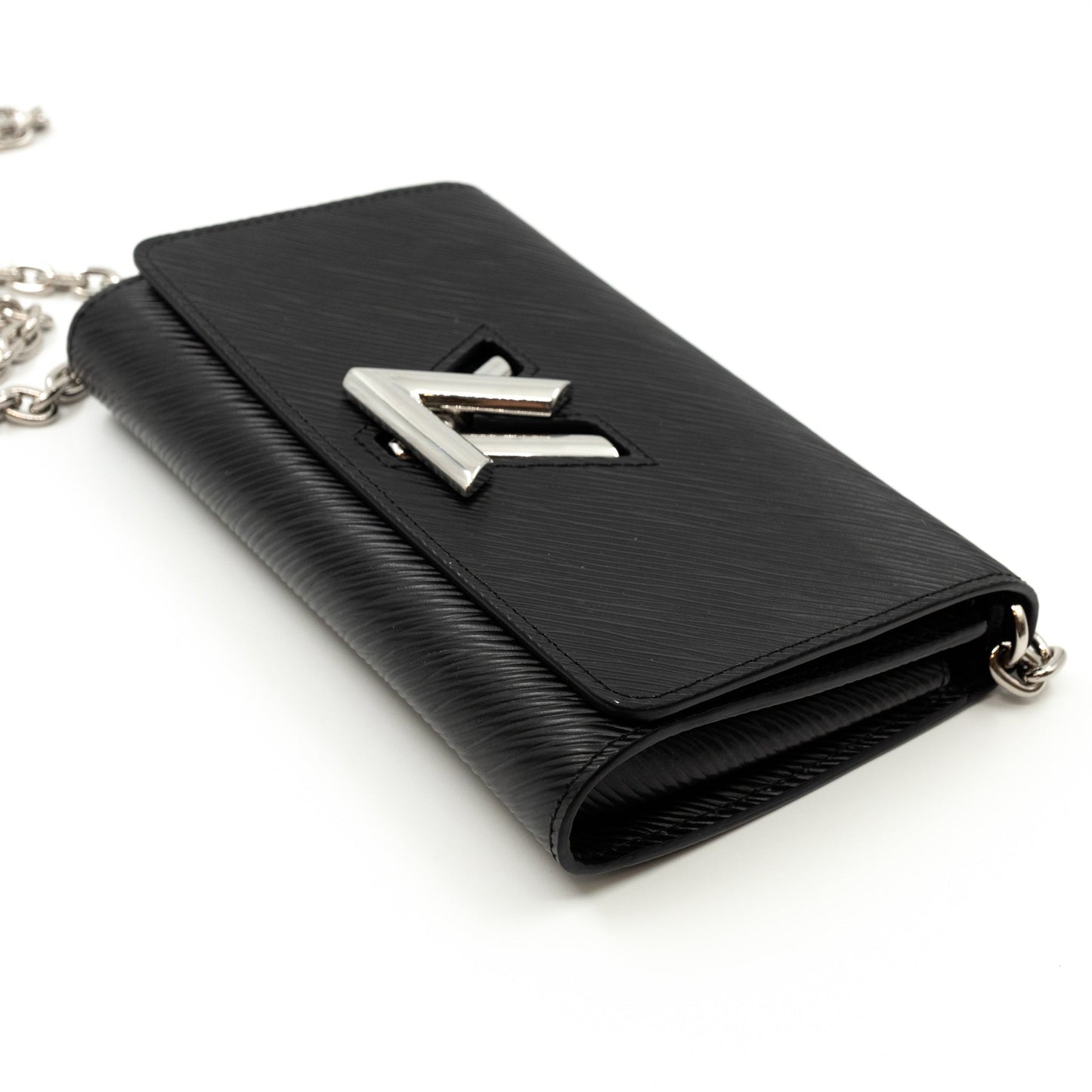 Twist Chain Wallet Epi Leather Black