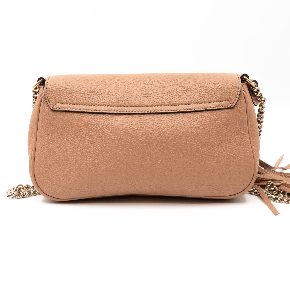 Soho Flap Chain Bag Beige Leather