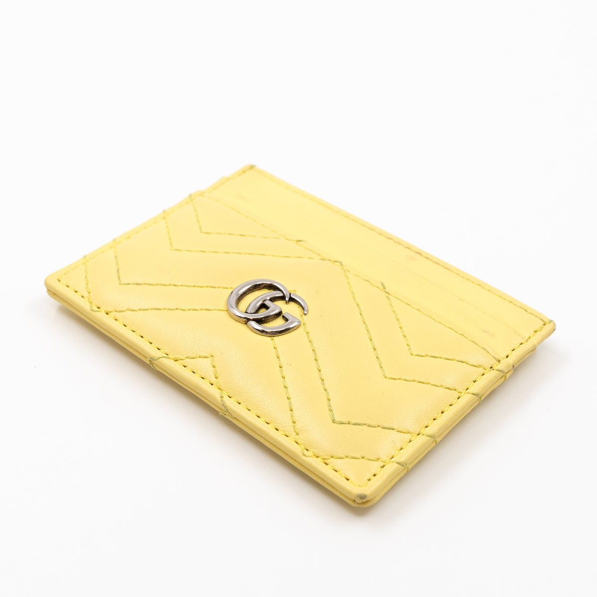 GG Marmont Card Case Yellow Leather