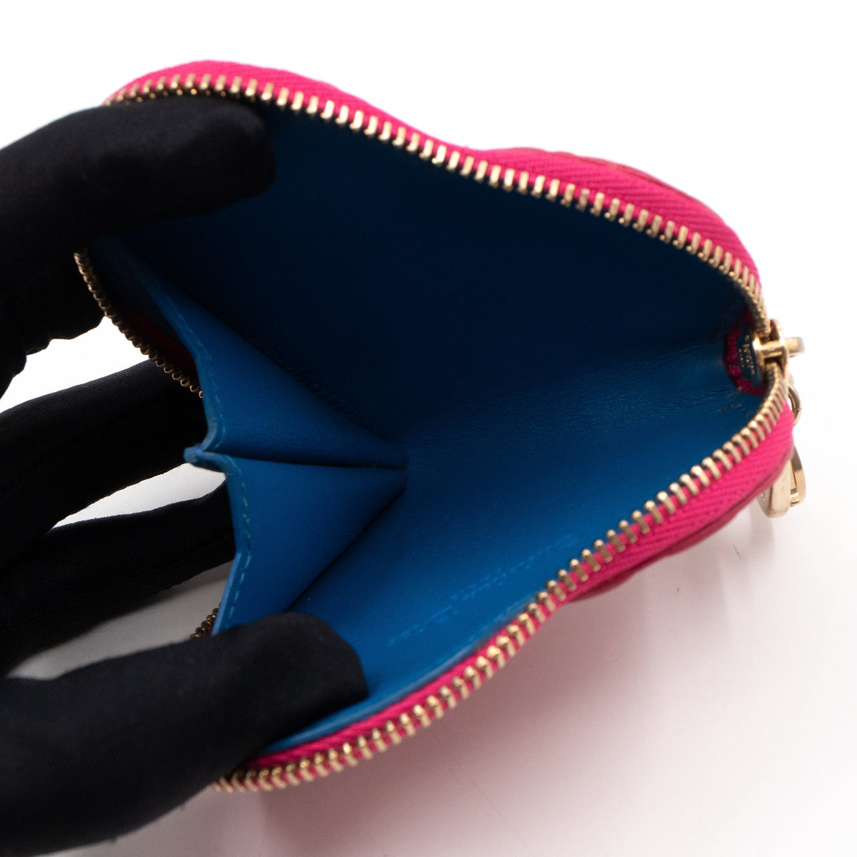 Heart Coin Purse Pink Patent