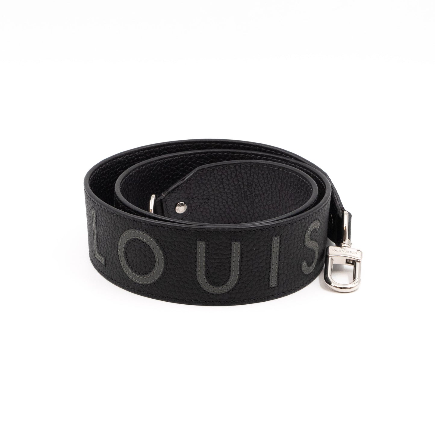 Bandoulière Shoulder Strap Black Leather
