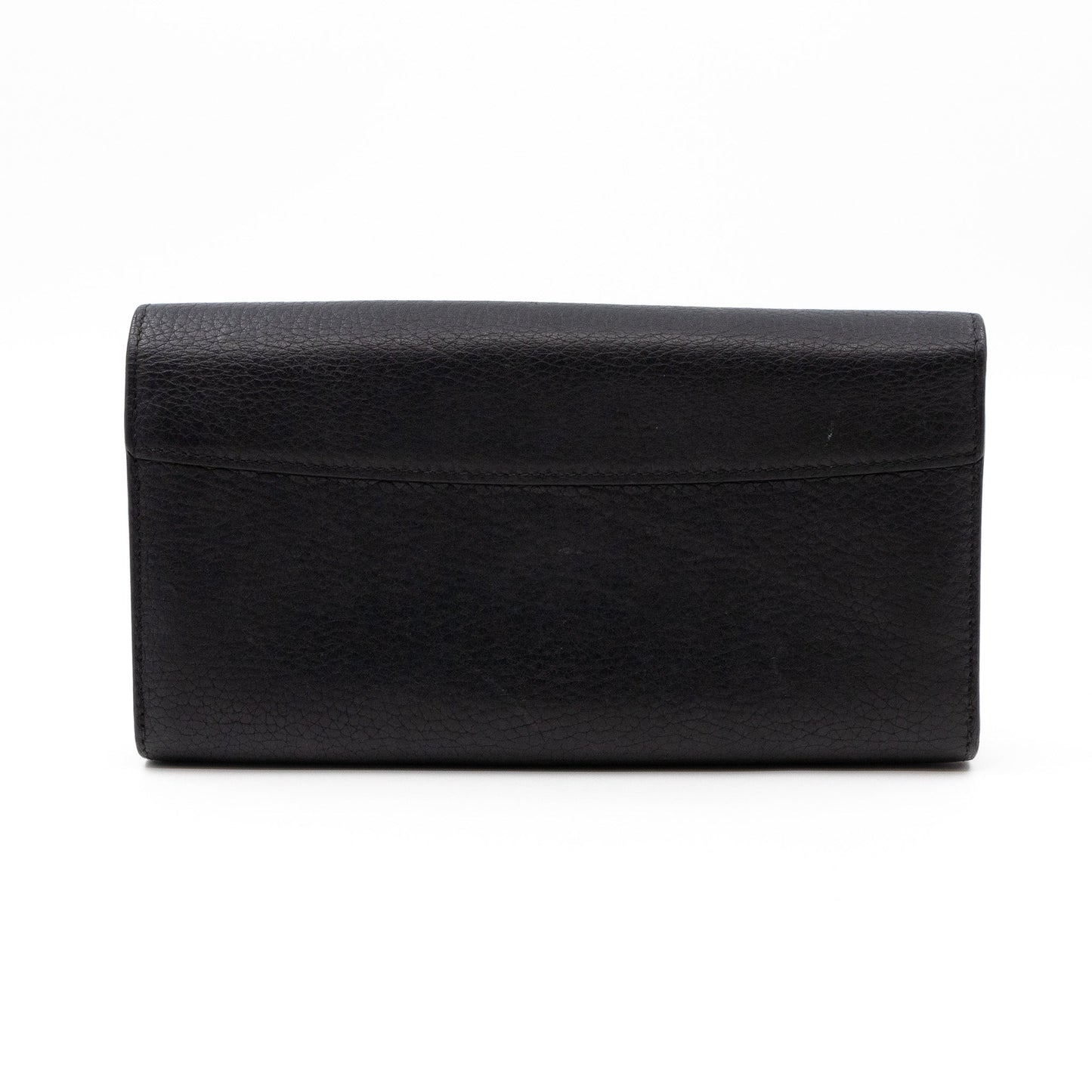 Capucines Wallet Black Leather