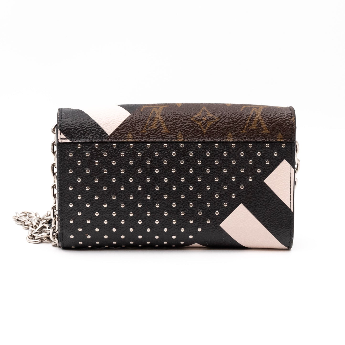 Twist Chain Wallet Monogram & Studded Leather