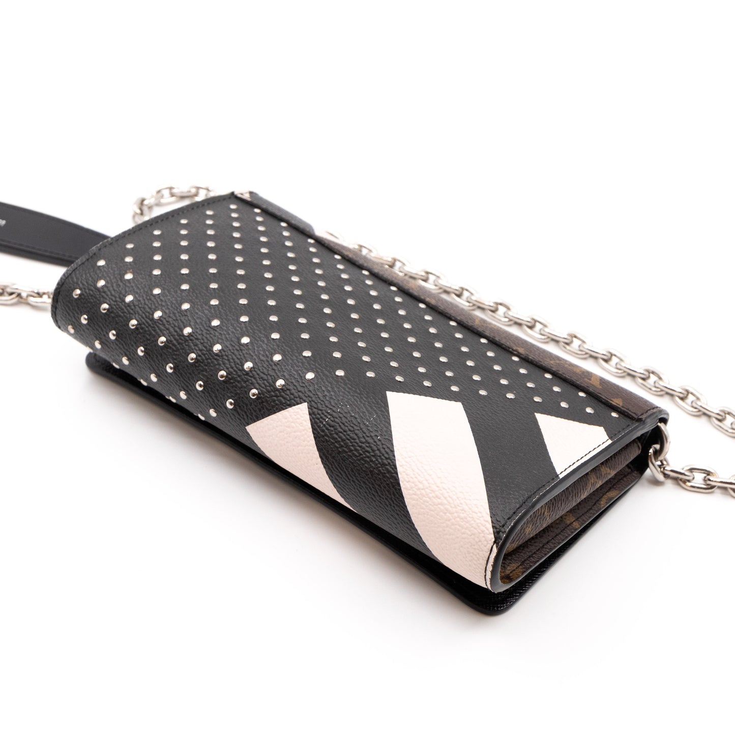 Twist Chain Wallet Monogram & Studded Leather