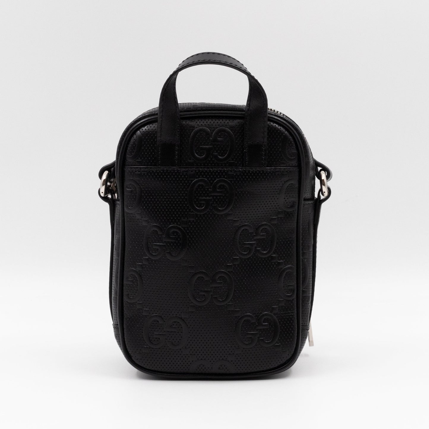 Gucci GG Embossed Mini Bag Black Leather