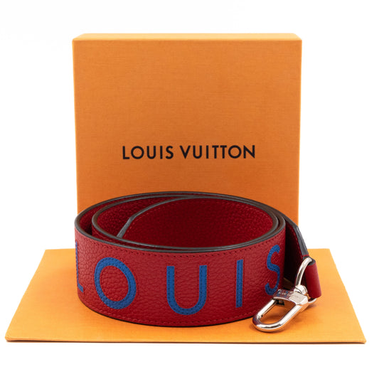 Bandoulière Shoulder Strap Red Leather