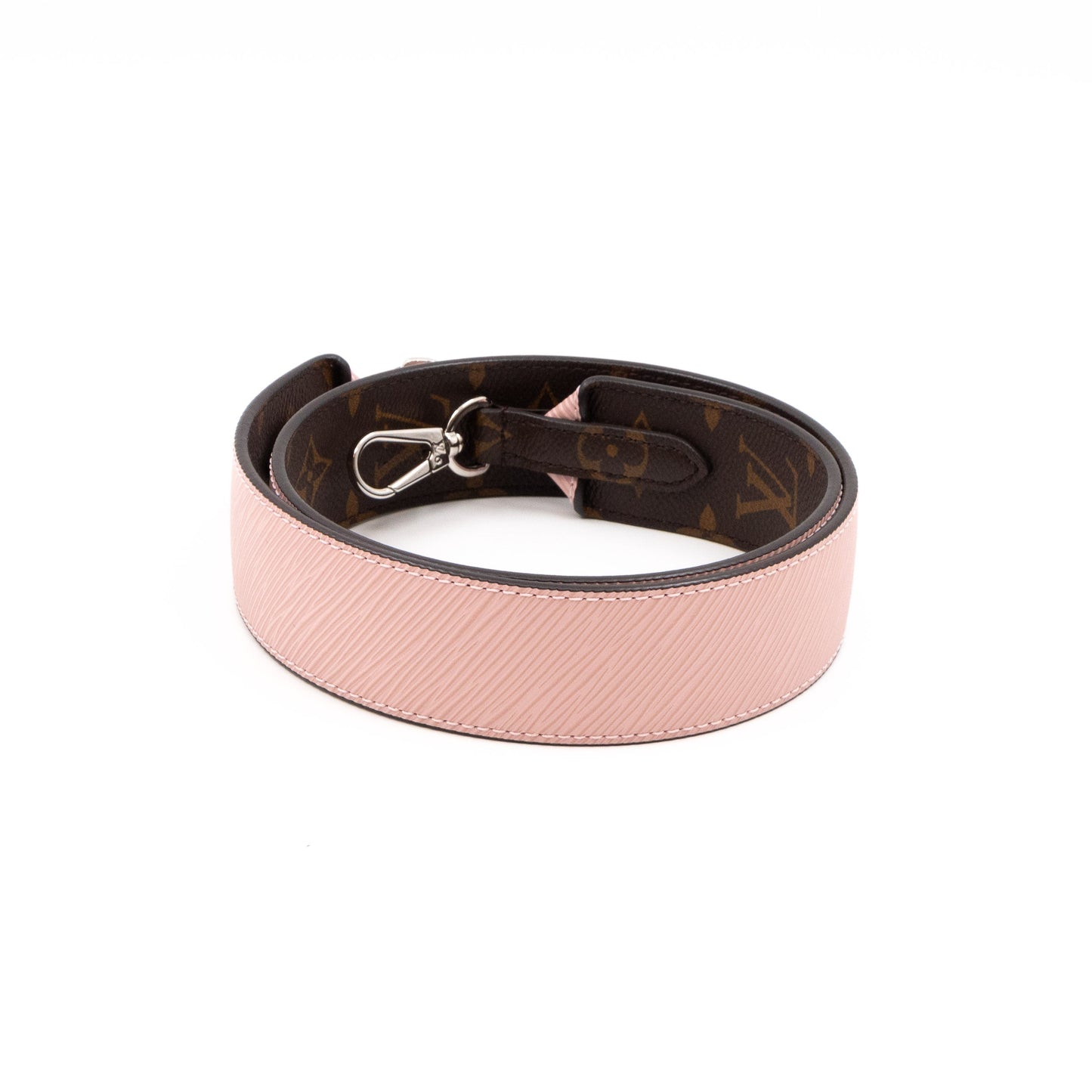 Bandoulière Shoulder Strap Rose Ballerine Epi Leather