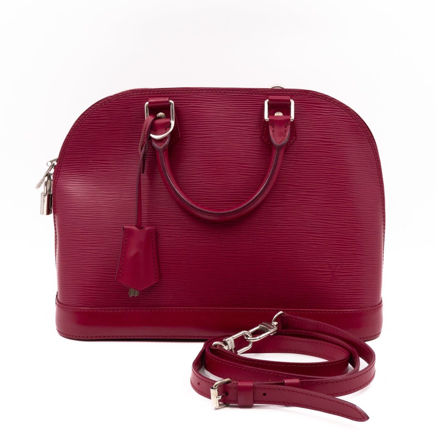 Alma PM Epi Leather Fuchsia with Shoulder Strap