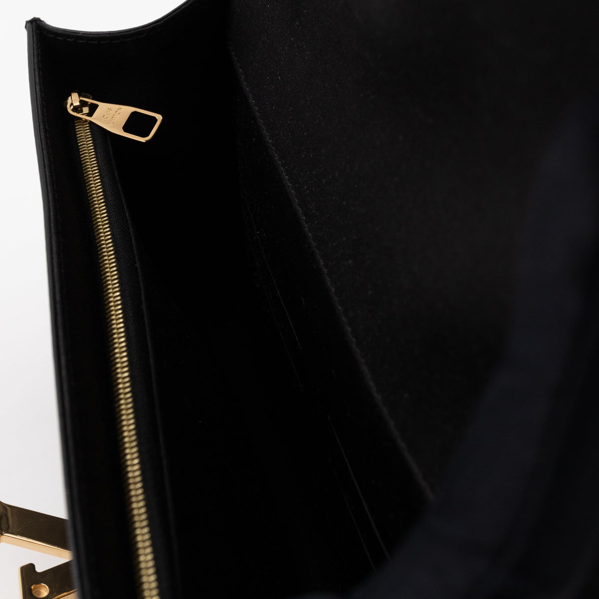 Louise Clutch Black Vernis Gold