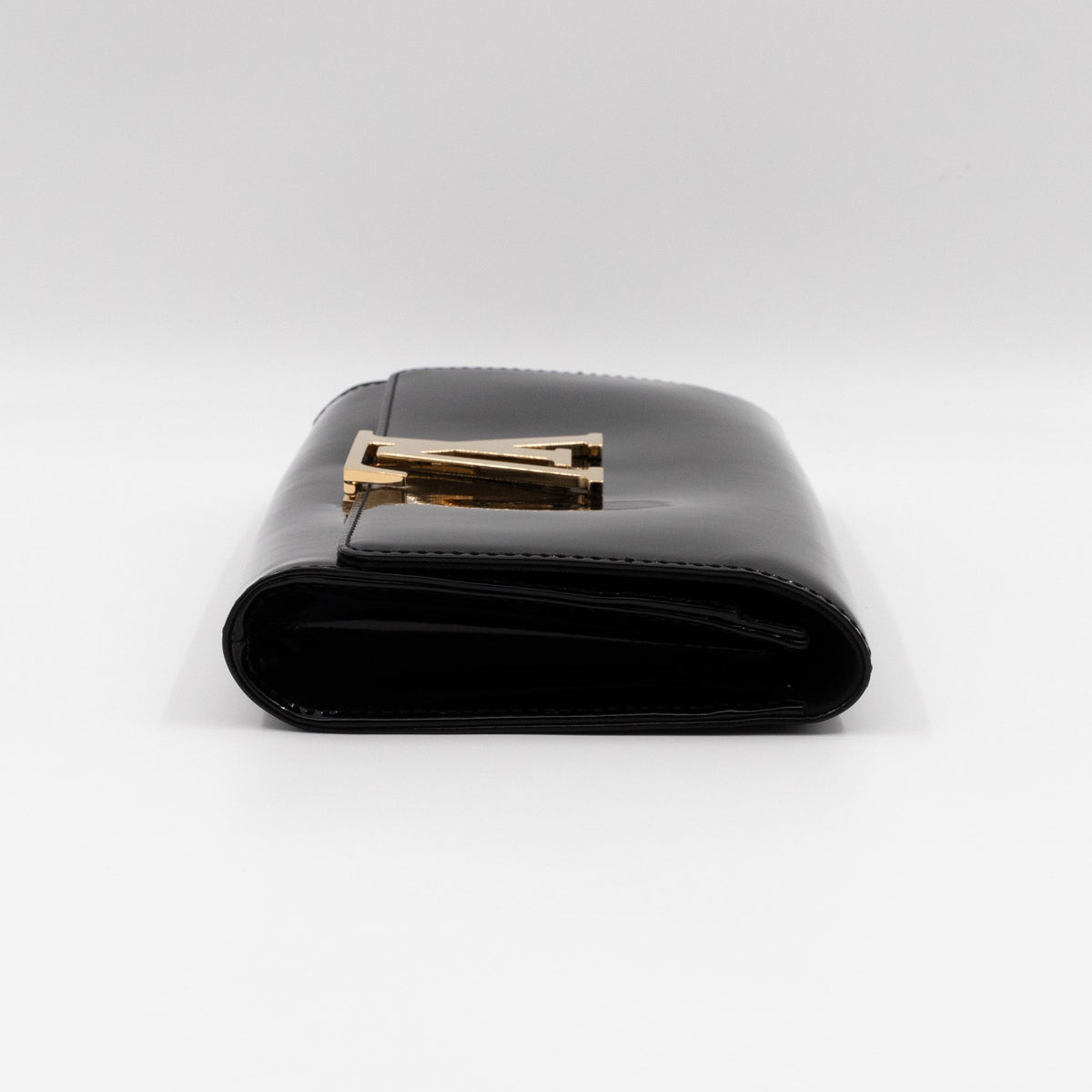 Louise Clutch Black Vernis Gold