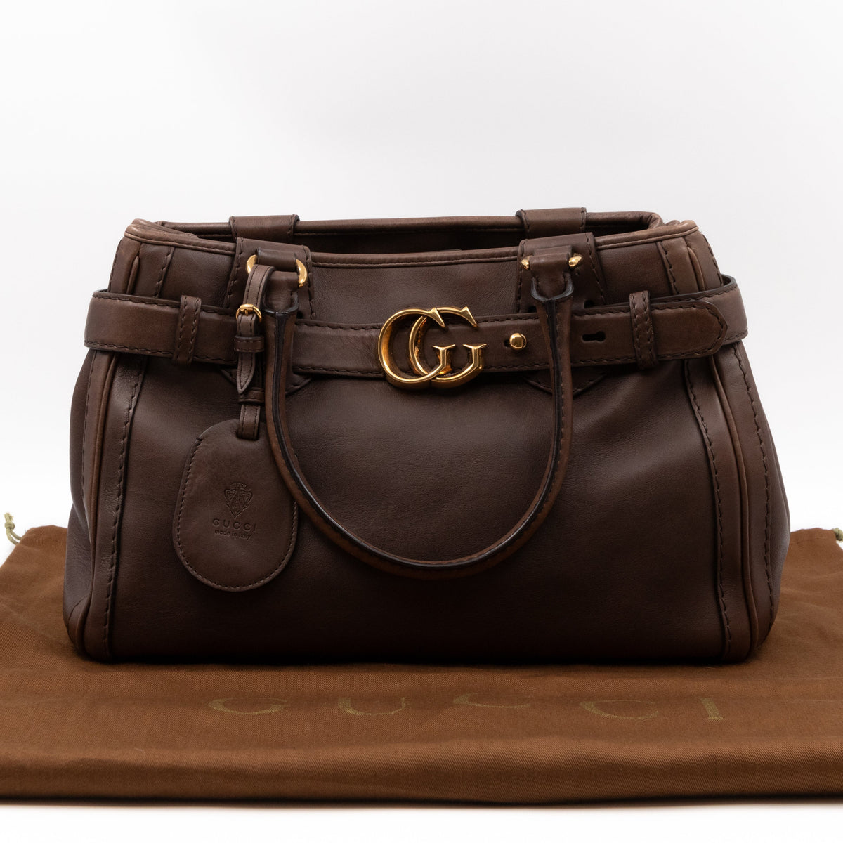 GG Running Bag Aged Leather Brown
