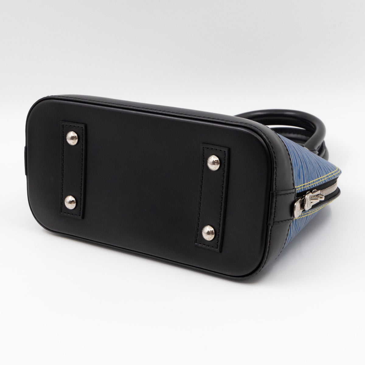 Alma BB Epi Leather Denim Blue Black
