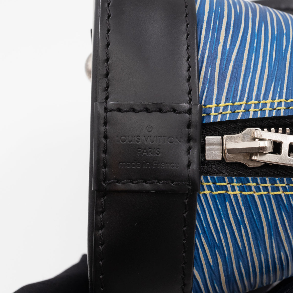 Alma BB Epi Leather Denim Blue Black