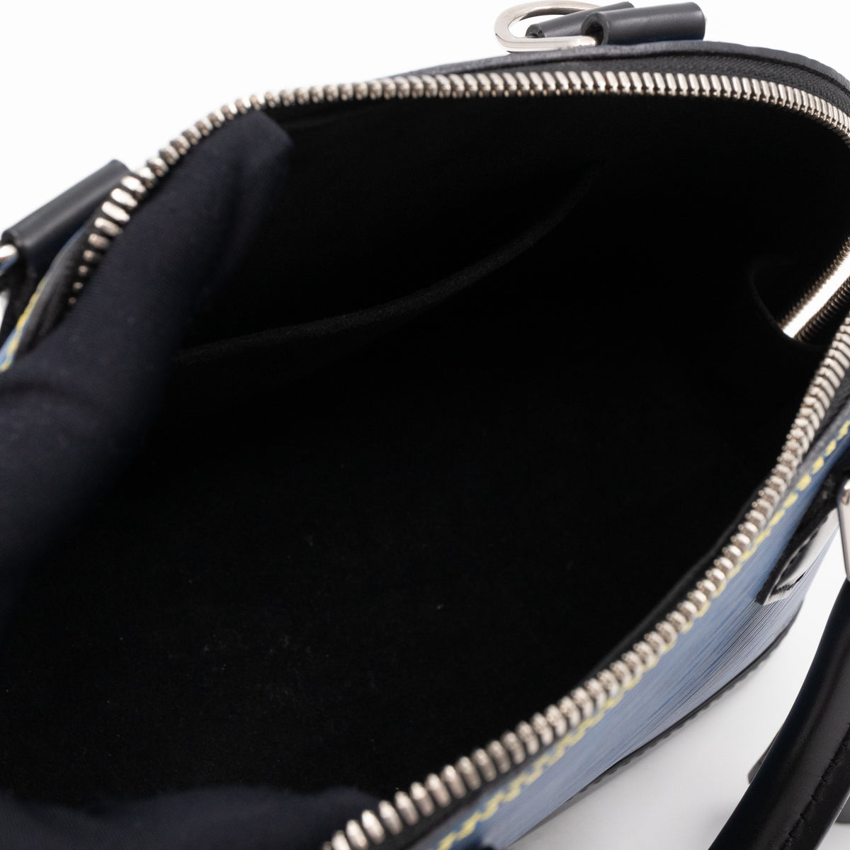 Alma BB Epi Leather Denim Blue Black