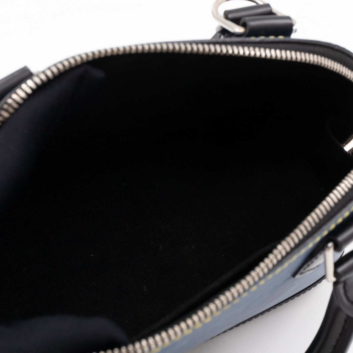 Alma BB Epi Leather Denim Blue Black