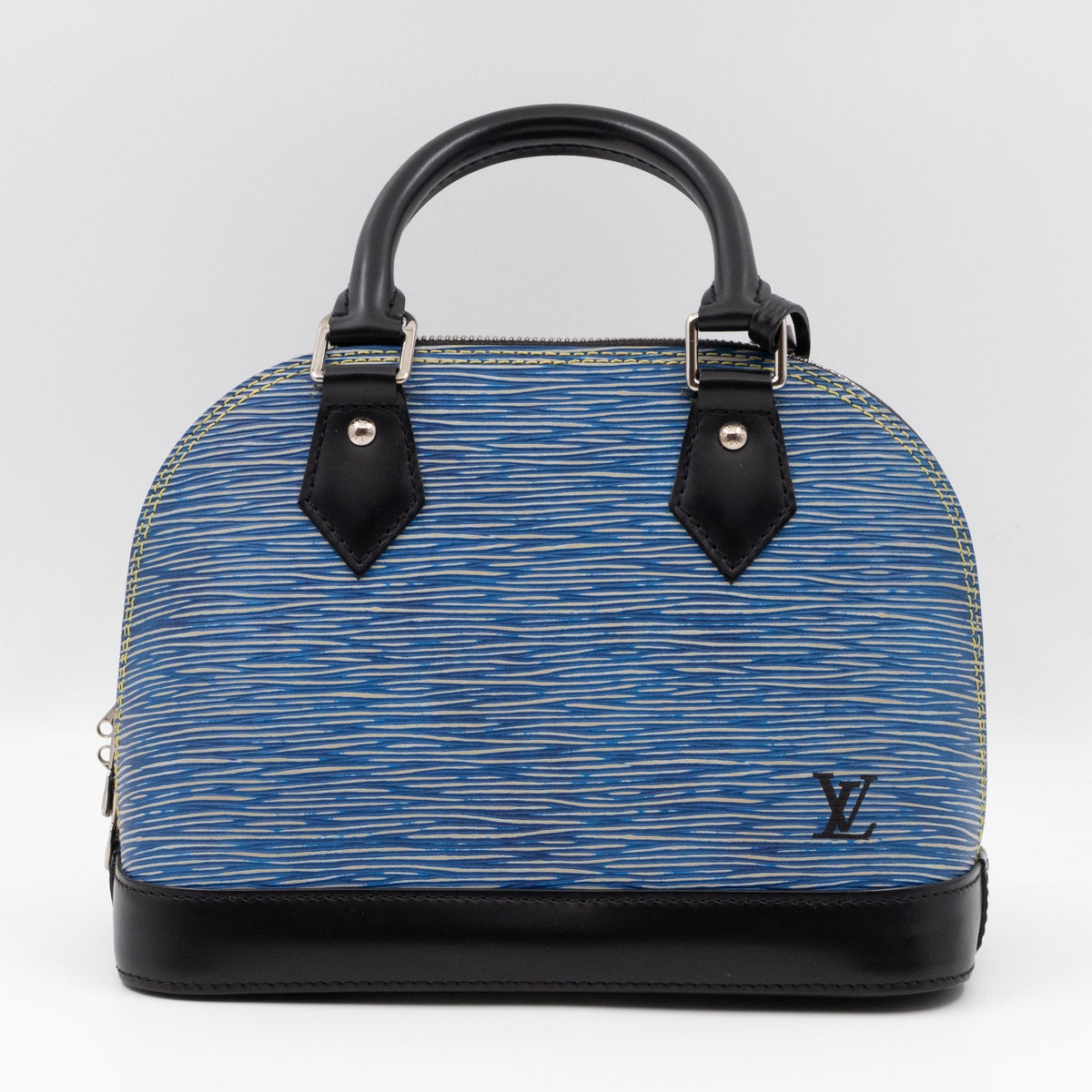 Alma BB Epi Leather Denim Blue Black