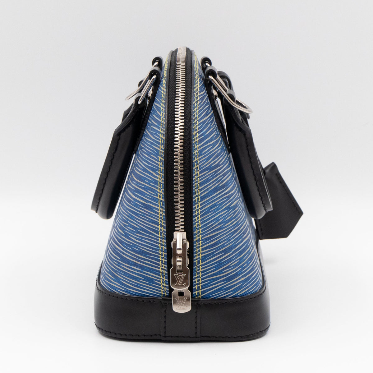 Alma BB Epi Leather Denim Blue Black