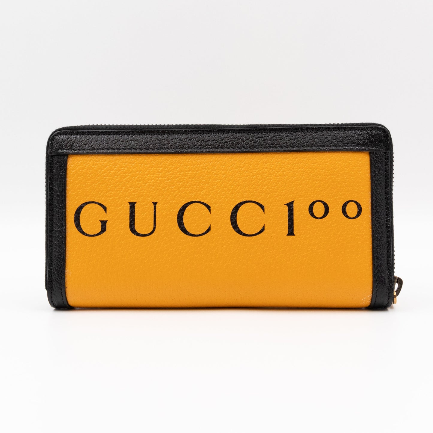 Gucci Gucci 100 Music Is Mine Zip Around Wallet Black & Yellow Leather