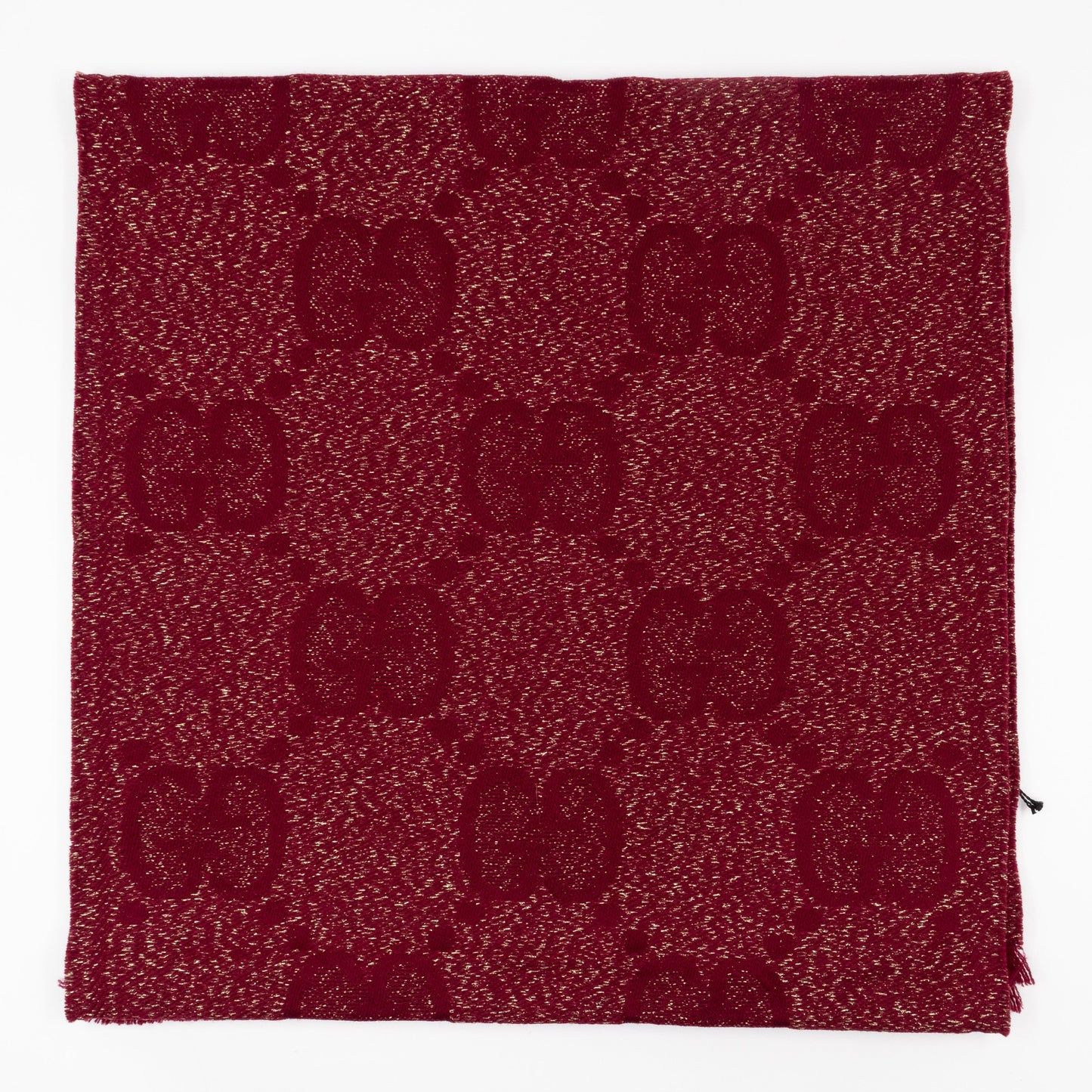 Gucci GG Jacquard Knitted Lady Nest Lux Scarf Red & Gold