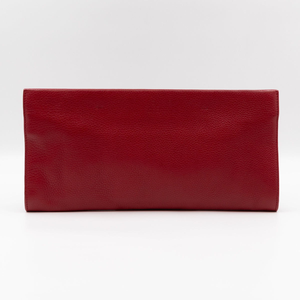 Nouveau Bamboo Tassel Clutch Red Leather