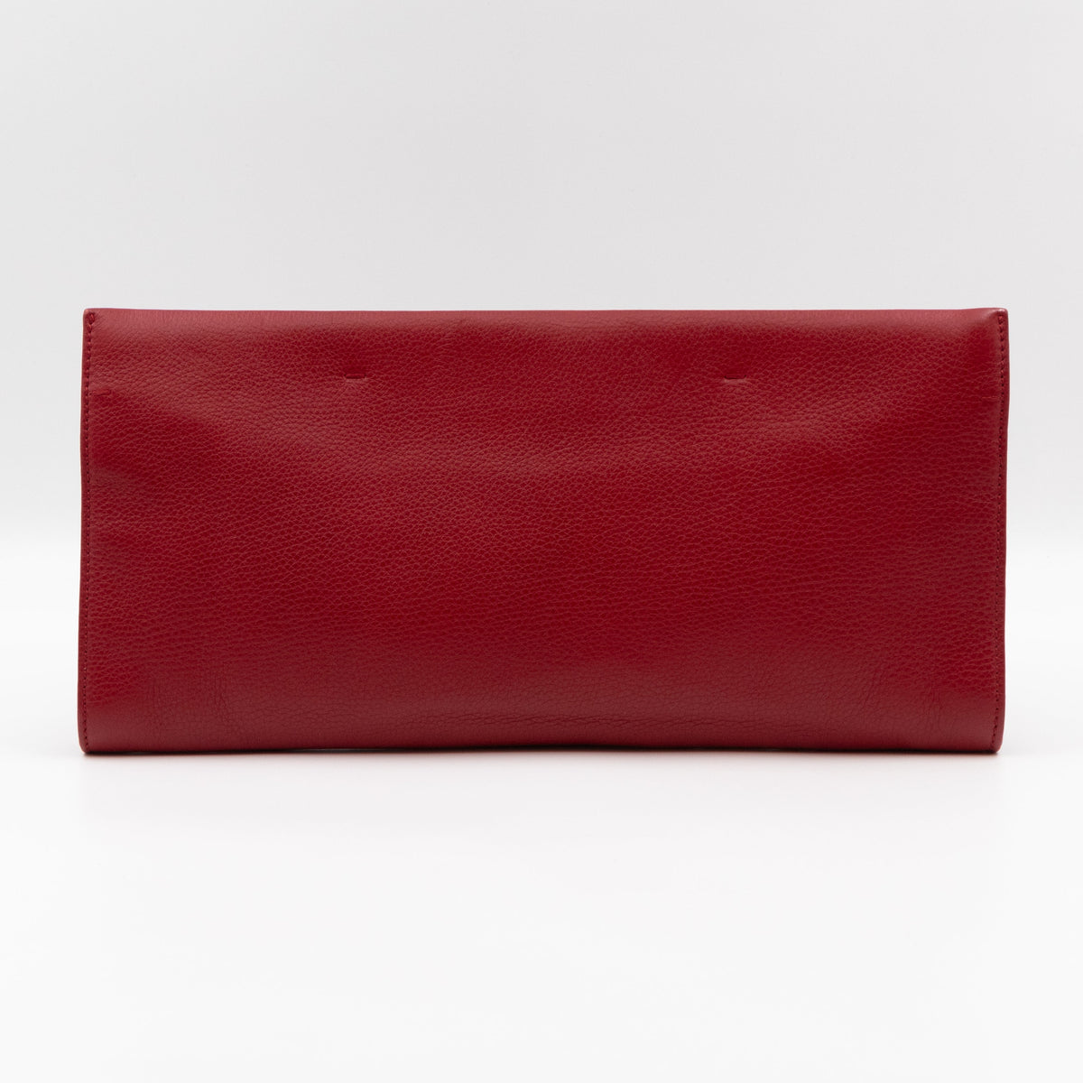 Nouveau Bamboo Tassel Clutch Red Leather