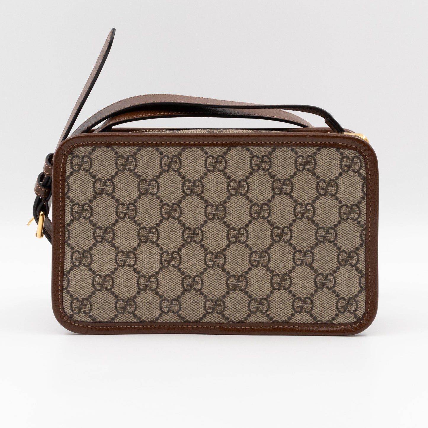 Mini Shoulder Bag with Interlocking G Brown GG Supreme