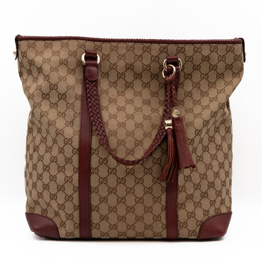 Marrakech Large Tote Bag GG Canvas Burgundy