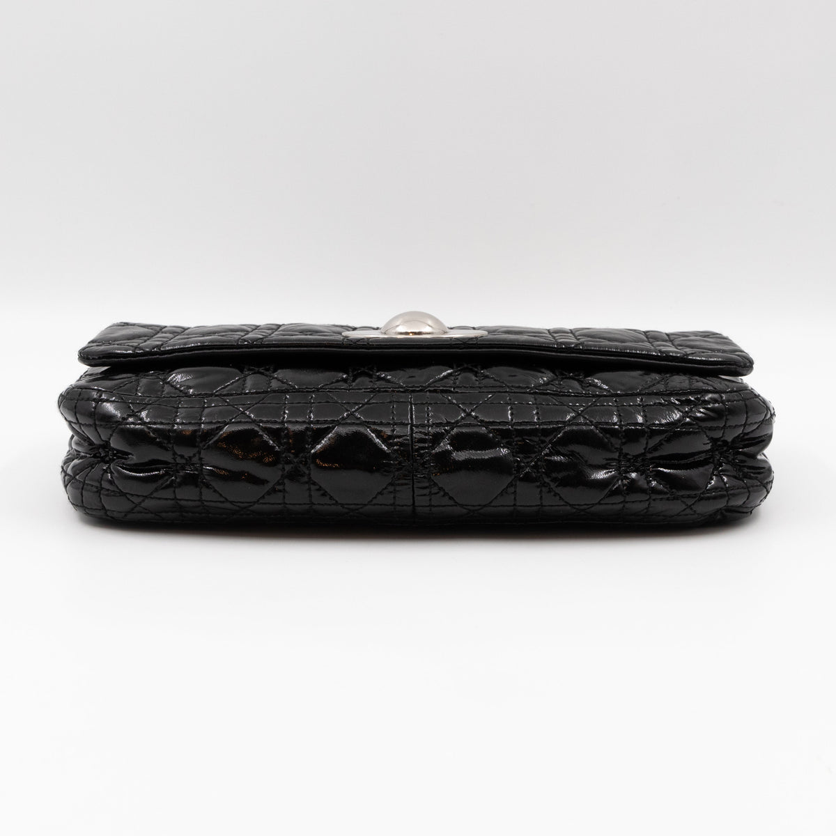 Rendezvous Flap Bag Cannage Quilted Black Patent Leather