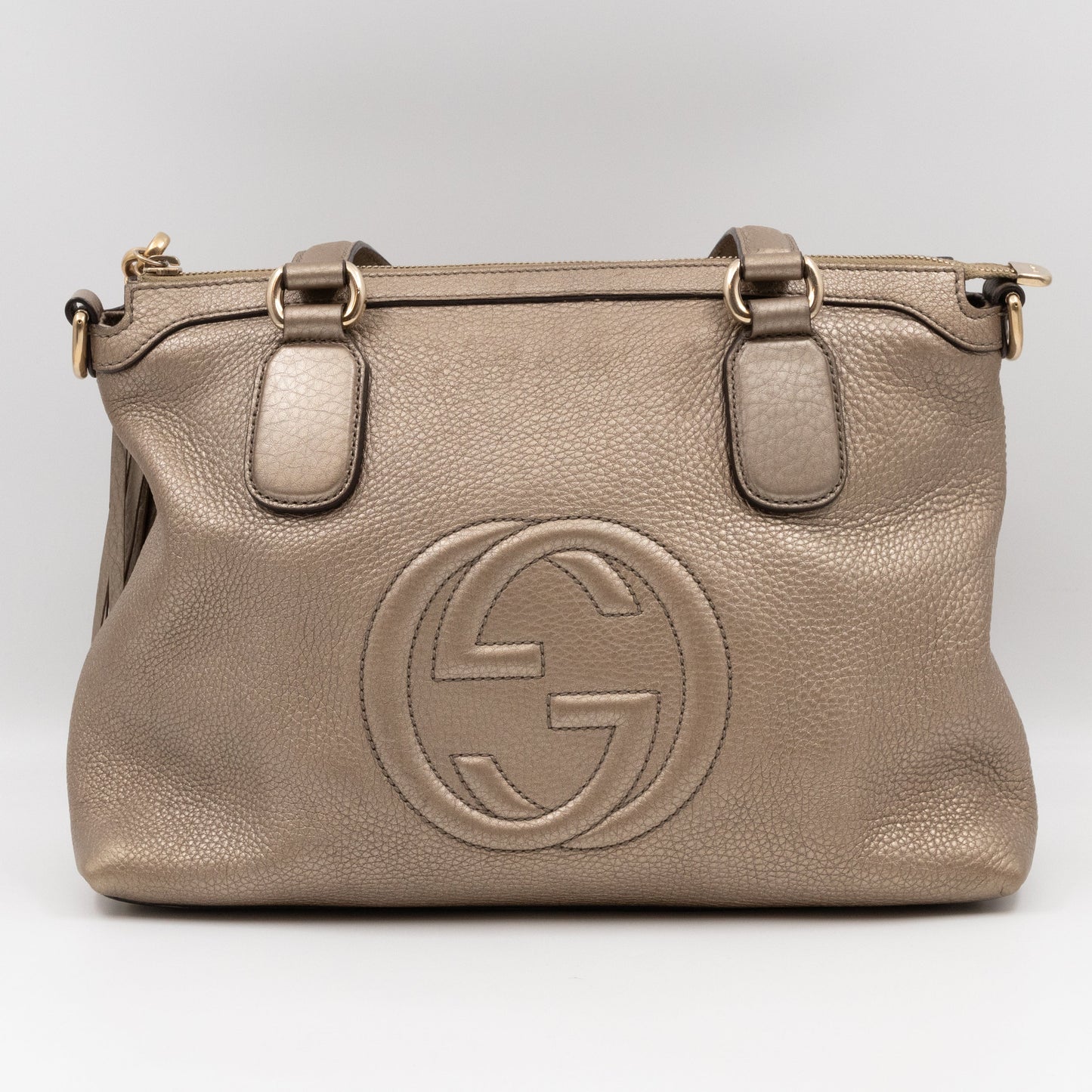 Soho Two Way Shoulder Bag Champagne Leather