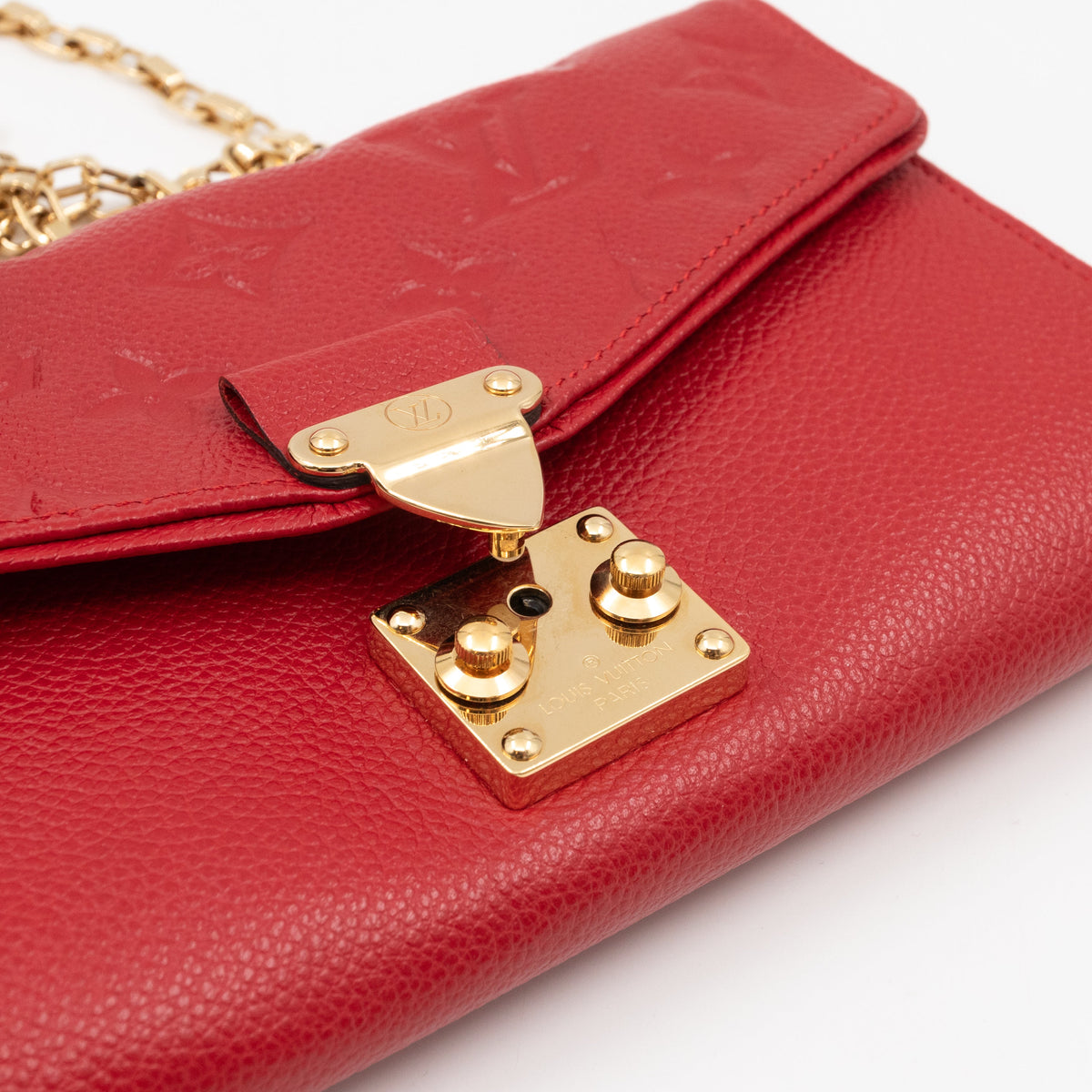 Saint Germain Pochette with chain Monogram Empreinte Red