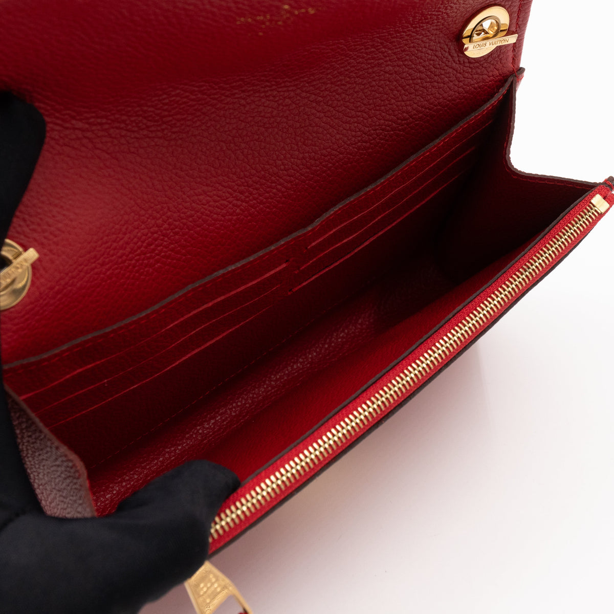 Saint Germain Pochette with chain Monogram Empreinte Red
