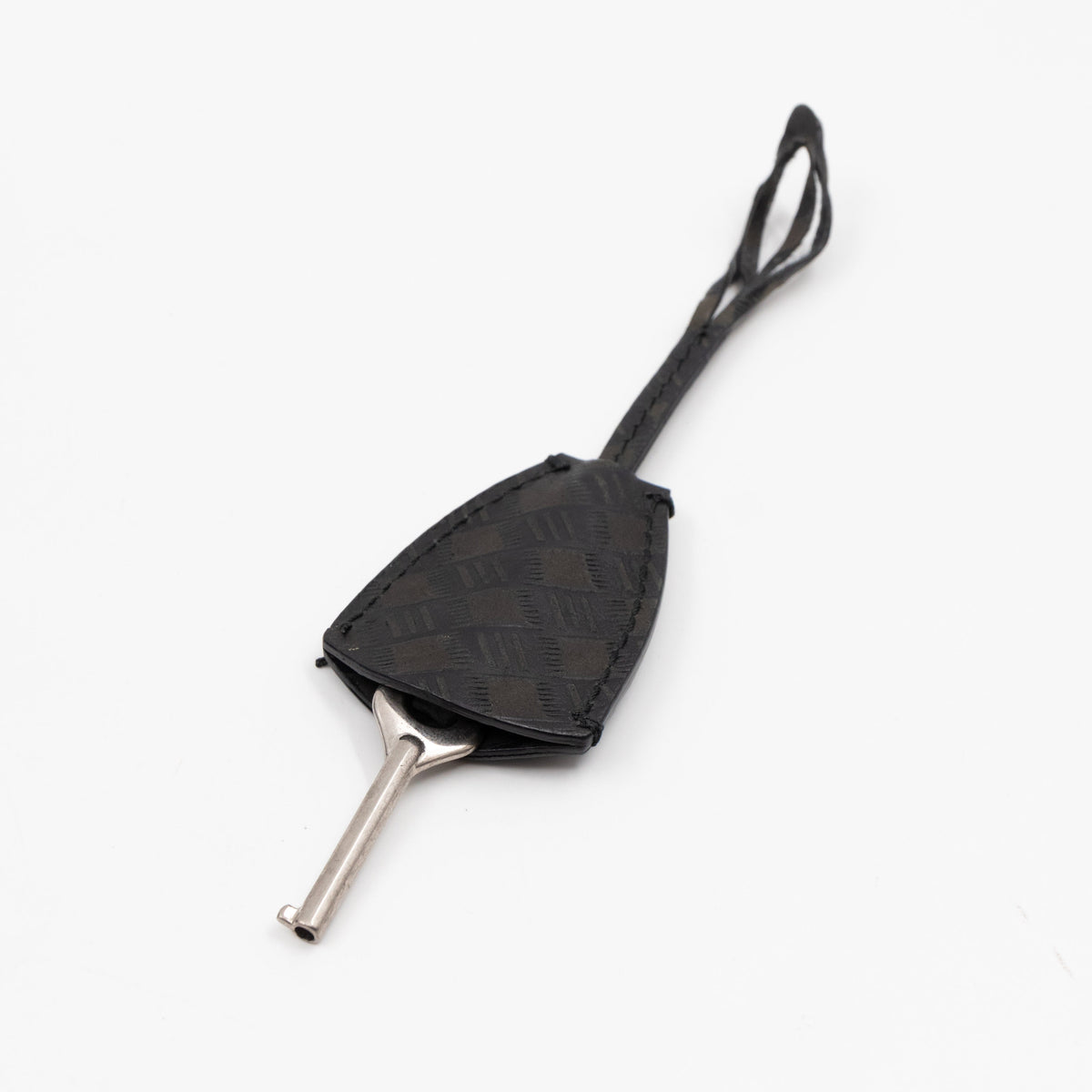 Addict Medium Black Calfskin Ruthenium