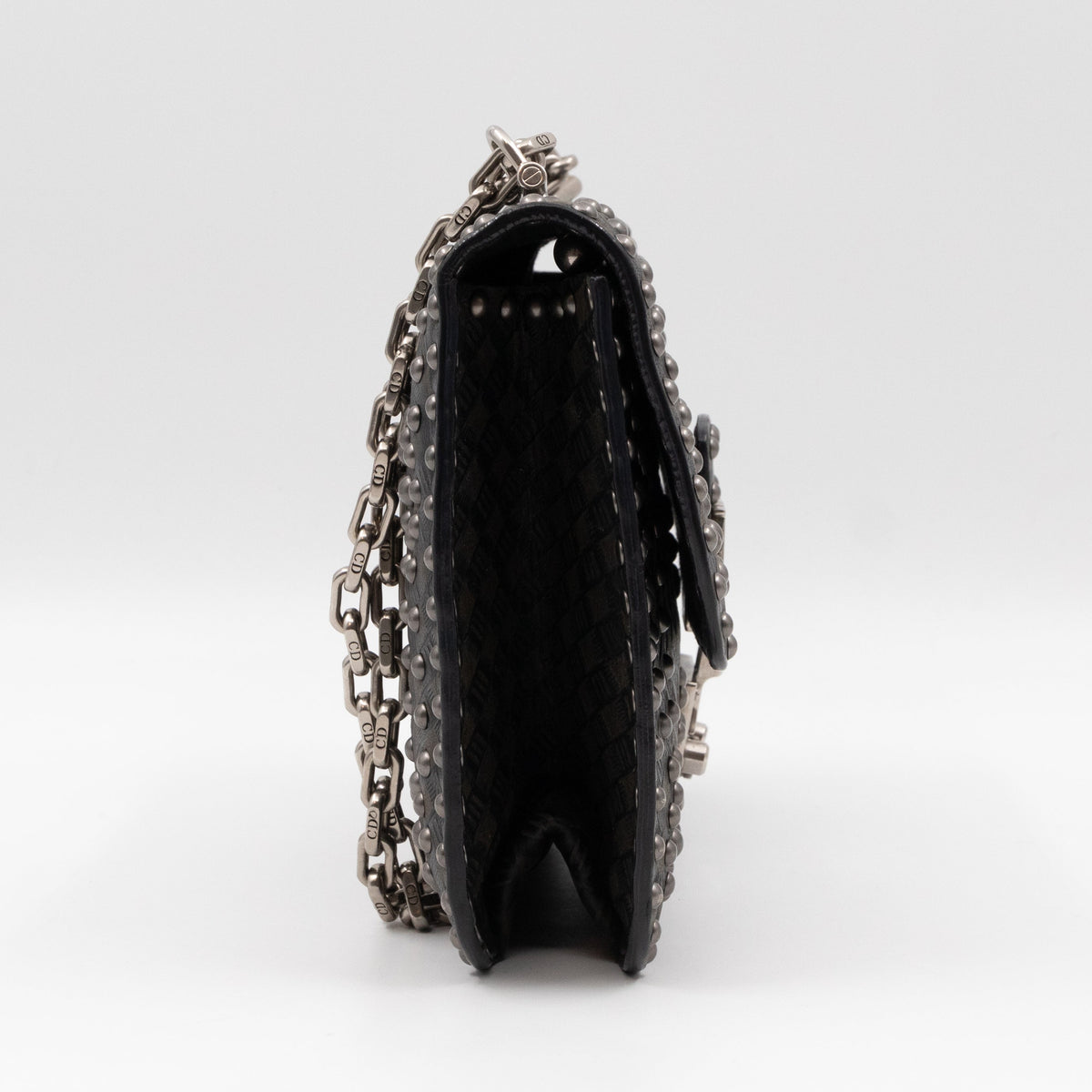 Addict Medium Black Calfskin Ruthenium