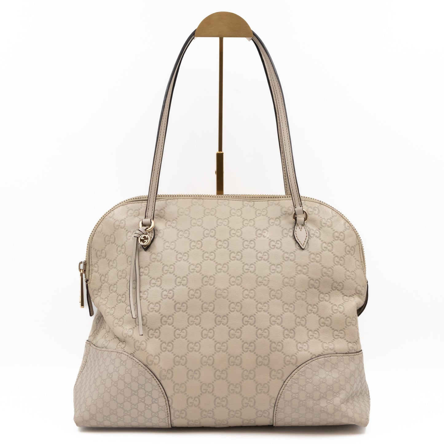 Bree Shoulder Bag White Guccissima Leather