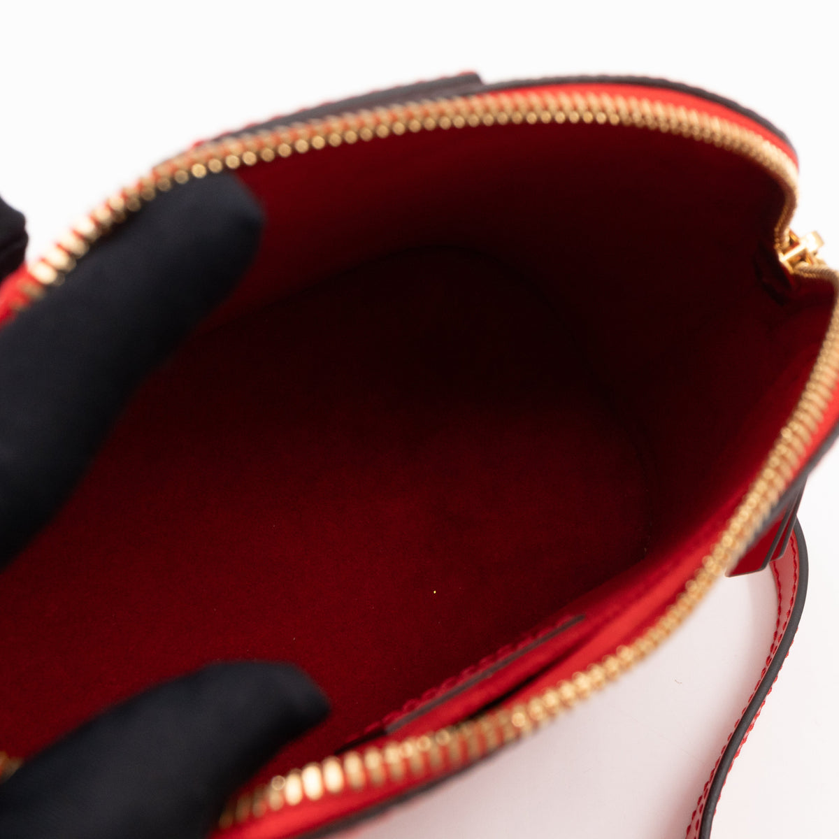 Alma Mini Chain Epi Leather Red