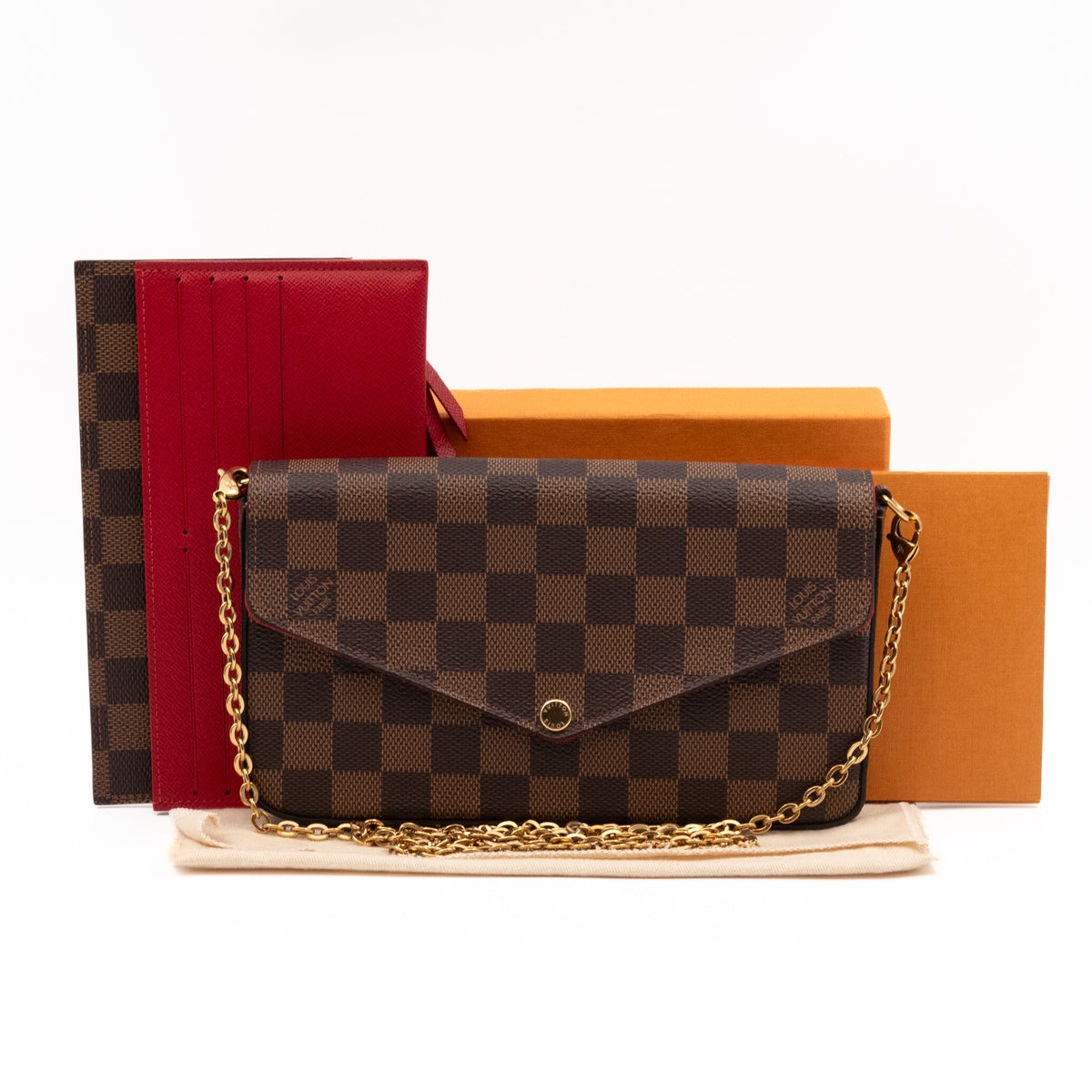Pochette Felicie Damier Ebene