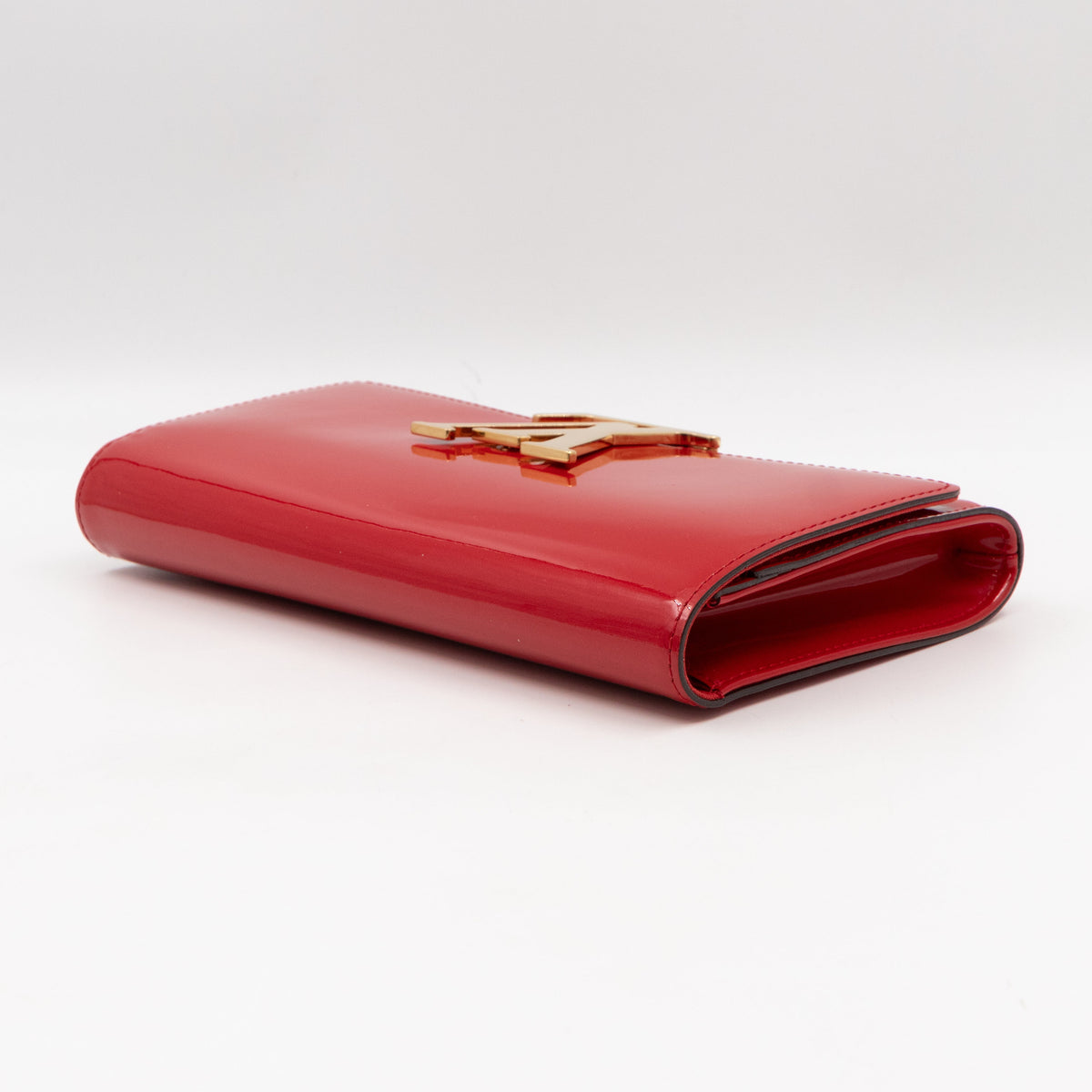 Louise Clutch Red Vernis Gold
